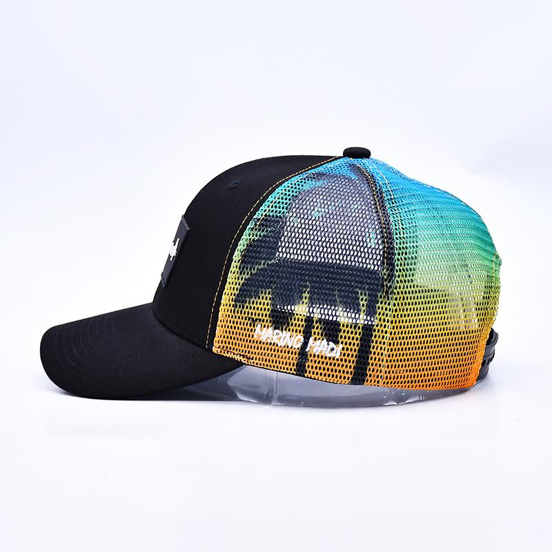 rubber patch trucker hat